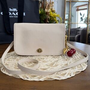 Vintage 80s COACH Legacy Bone Leather Convertible Clutch Crossbody Bag